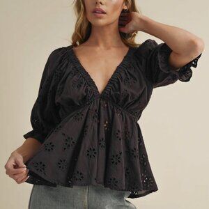 Eyelet Cutie Embroidered Top